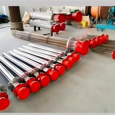 Клиент в Дубай  10 бр. Изработени нагреватели с фланцово потапяне, готови са ...